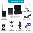 T130P/T131P Guided Tour System - KIT 10: 1 Transmitter + 15 Receivers + 1 Charging Base + 1 Carrying Bag