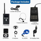 T130S/T131S Whisper Guide System - KIT 6: 1 Transmitter + 15 Receivers + 1 Charging base
