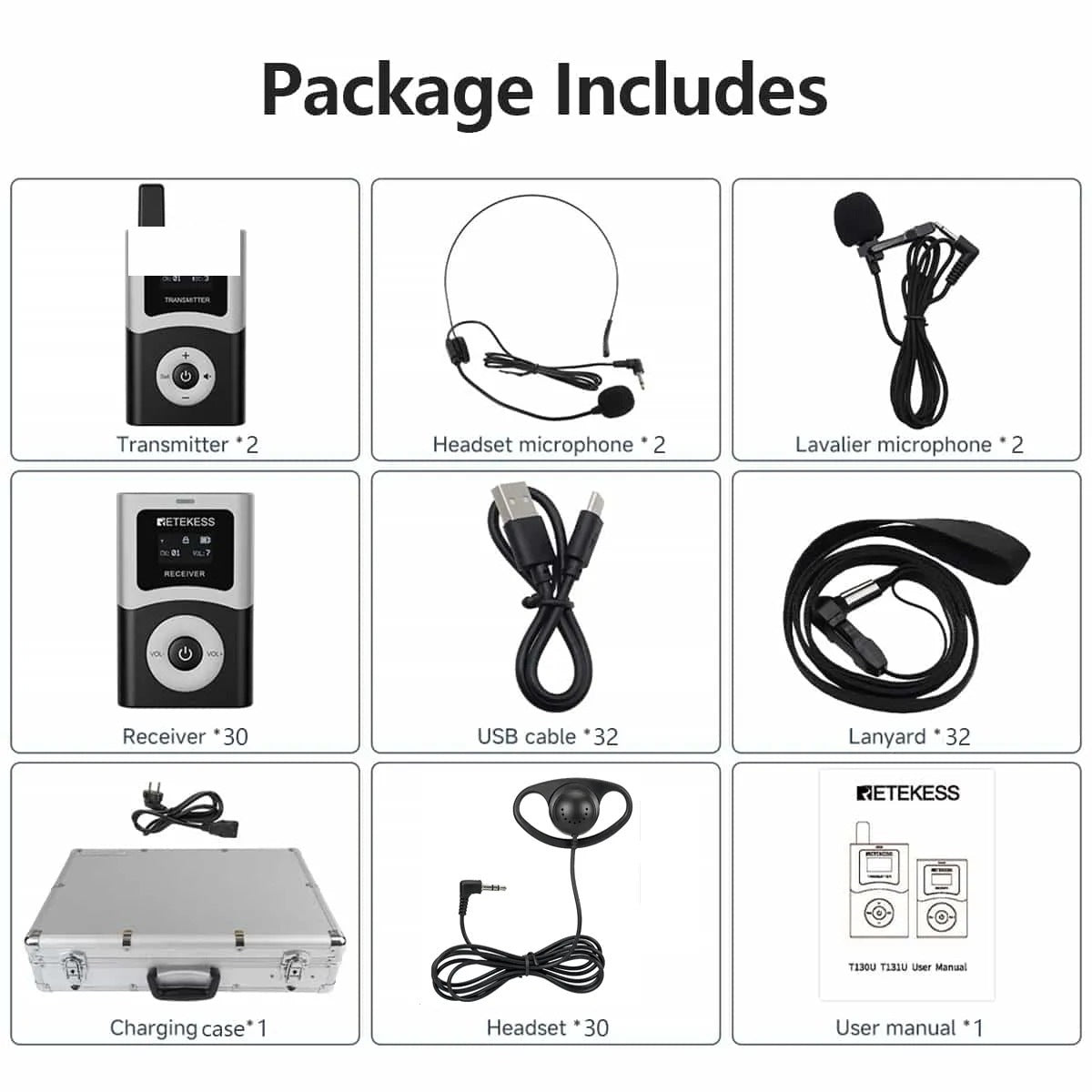 T130U/T131U UHF Tour Guide System