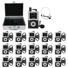 T130U/T131U UHF Tour Guide System - European version - 1 Transmitter + 15 Receivers + 1 16-Slot Charging Case