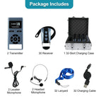 TT106S Simultaneous Interpretation System - Left Ear Receiver - KIT 1：2 Transmitters + 30 Receivers + 1 Charging case